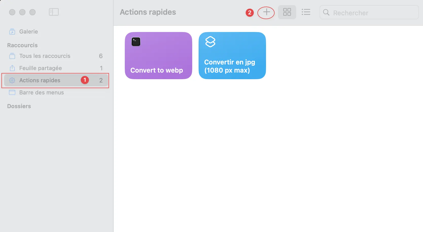 Convert to webp with raccourci